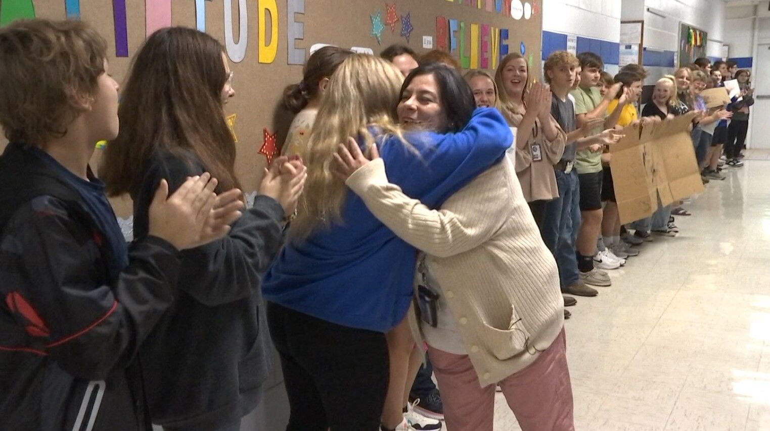 Students cheer for Ms Perez .jpg